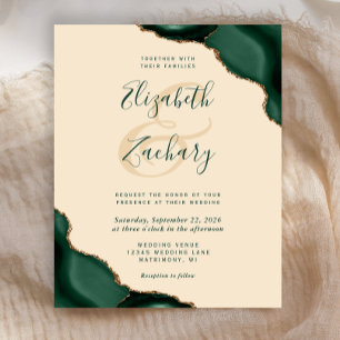 Budget Emerald Agate Corners Champagne Wedding