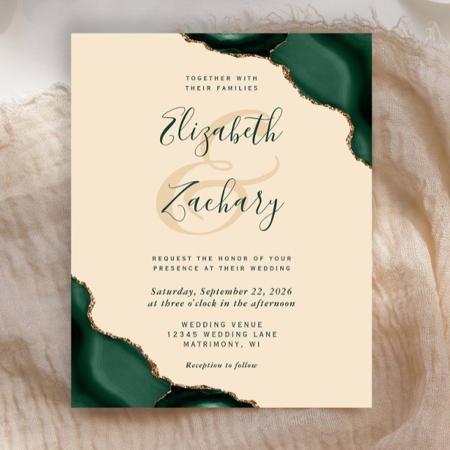 Budget Emerald Agate Corners Champagne Wedding (Creator Uploaded)