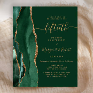 Budget Emerald Agate Gold 50th Anniversary Party