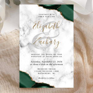 Budget Emerald Green Agate Corners Marble Wedding