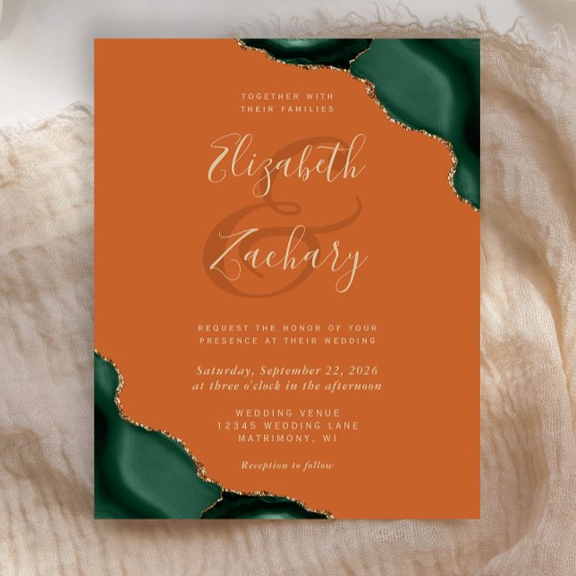 Budget Emerald Green Agate Corners Rust Wedding (Creator Uploaded)