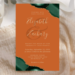 Budget Emerald Green Agate Corners Rust Wedding