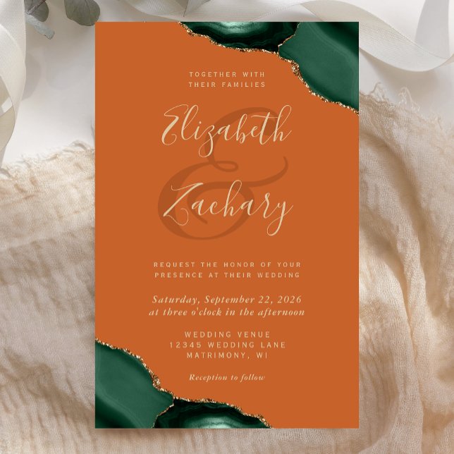 Budget Emerald Green Agate Corners Rust Wedding (Creator Uploaded)