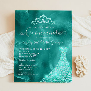 Budget Emerald Green Diamond Tiara Quinceanera