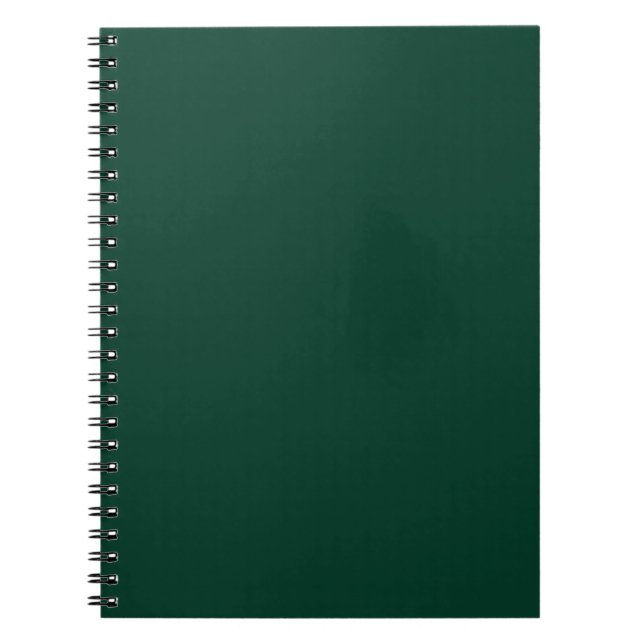 BUDGET Emerald Green Monochrome Text  Notebook (Front)