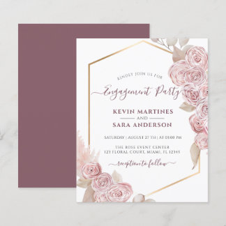 Budget Engagement Party Bohemian Pink Floral
