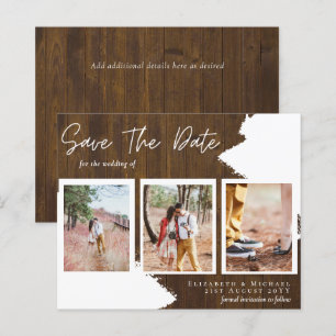 BUDGET Engagement Photo RUSTIC SAVE the DATE 