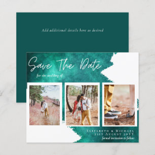 BUDGET Engagement Photo TEAL Abstract SAVE DATE