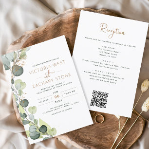 Budget Eucalyptus All In One QR Code Wedding