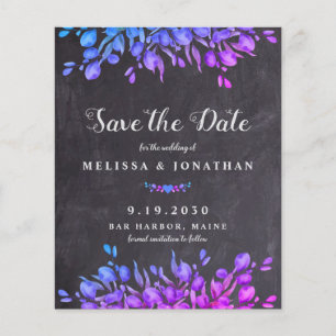 Budget Eucalyptus Botanical Rustic Save The Date C