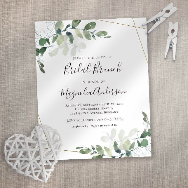 Budget Eucalyptus Bridal Brunch Invitation (Creator Uploaded)