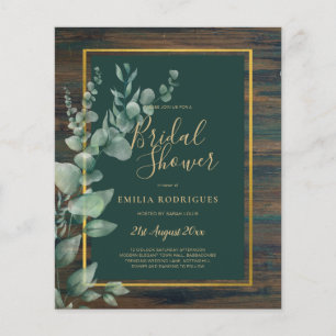 BUDGET Eucalyptus BRIDAL SHOWER Greenery Gold Flye Flyer