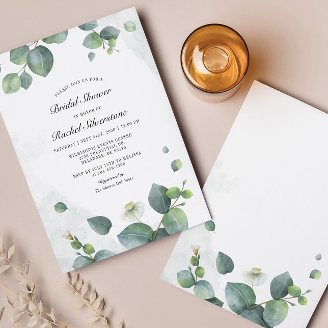 Budget Eucalyptus Bridal Shower Invitation Flyer (Creator Uploaded)
