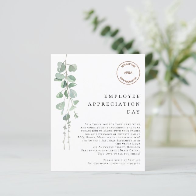 Budget Eucalyptus Employee Appreciation Day Logo  (Standing Front)