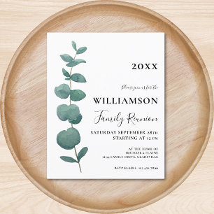 Budget Eucalyptus Family Reunion Invitation