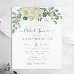 Budget Eucalyptus Floral Bridal Shower Invitation<br><div class="desc">An elegant floral bridal shower invitation featuring watercolor roses and eucalyptus leaves with modern handwritten calligraphy.</div>