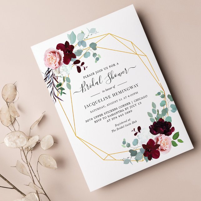 Budget Eucalyptus Floral Bridal Shower Invitation (Creator Uploaded)