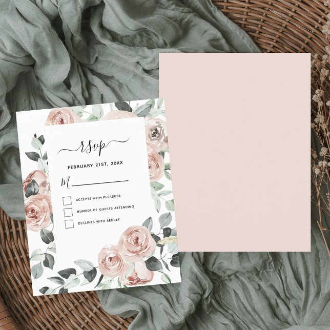 Budget Eucalyptus Floral Greenery Wedding RSVP (Creator Uploaded)