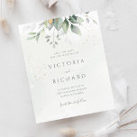 Budget Eucalyptus Green Foliage Save The Date<br><div class="desc">Beautiful budget Save the date card featuring watercolor eucalyptus and gold leaves with modern script.</div>