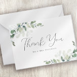 BUDGET Eucalyptus Green Foliage Wedding Thank You  Card<br><div class="desc">**PLEASE READ BEFORE ORDERING** 1. These SMALL note cards are perfect for handing to guests at your event but they are TOO SMALL TO MAIL. If you want to mail them please change the size to 3.5"x5" before adding them to your cart. 2. If you make changes and the design...</div>