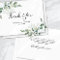 BUDGET Eucalyptus Green Foliage Wedding Thank You