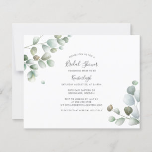 BUDGET Eucalyptus Greenery Bridal Shower Invite