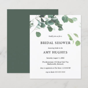 Budget Eucalyptus Greenery Bridal Shower Invite