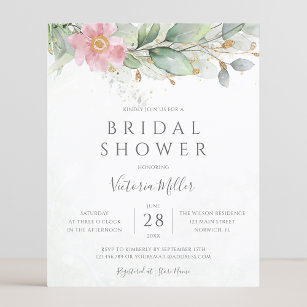 Budget Eucalyptus Greenery Bridal Shower Invite