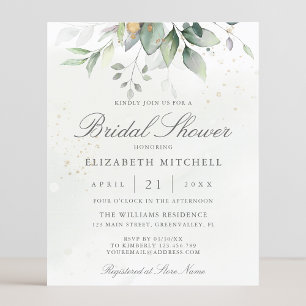 Budget Eucalyptus Greenery Bridal Shower Invite