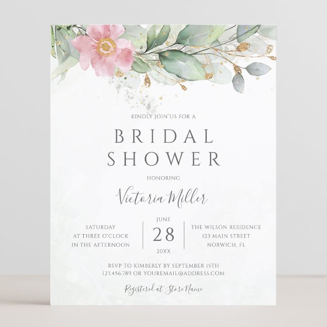 Budget Eucalyptus Greenery Bridal Shower Invite (Creator Uploaded)