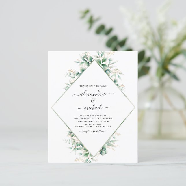 Budget Eucalyptus Greenery Elegant Wedding (Standing Front)