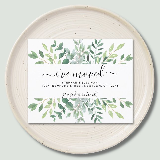 Budget Eucalyptus Greenery I've Moved Announcement (Creator Uploaded)