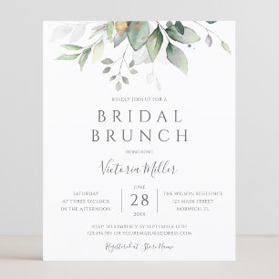 Budget Eucalyptus Greenery Leaves Bridal Brunch