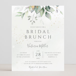 Budget Eucalyptus Greenery Leaves Bridal Brunch