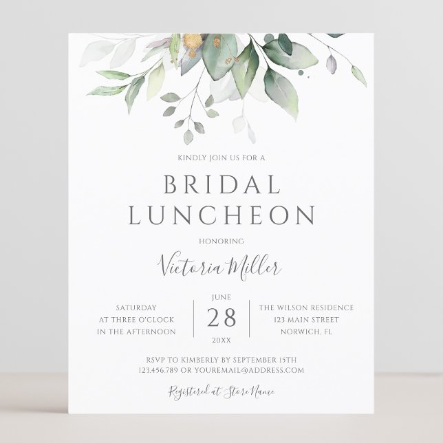 Budget Eucalyptus Greenery Leaves Bridal Luncheon (Creator Uploaded)