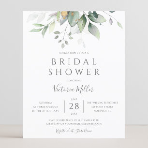 Budget Eucalyptus Greenery Leaves Bridal Shower