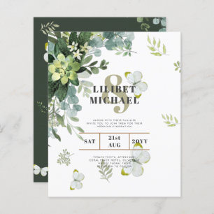 BUDGET Eucalyptus Greenery Leaves Emerald Wedding