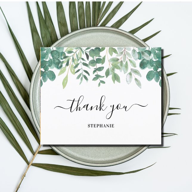 Budget Eucalyptus Greenery Personalised Thank You  (Creator Uploaded)