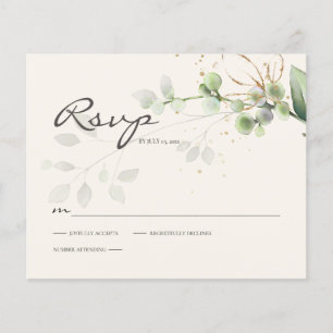 Budget Eucalyptus Greenery RSVP Response Card