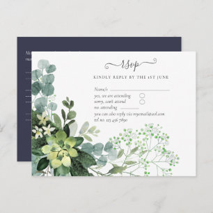 BUDGET  Eucalyptus Greenery Wedding Foliage Postcard