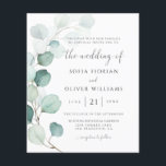Budget Eucalyptus Greenery Wedding Invitation<br><div class="desc">Beautiful eucalyptus greenery wedding invitation featuring pretty fresh green eucalyptus leaves. This elegant and airy design is perfect for spring and summer weddings.</div>