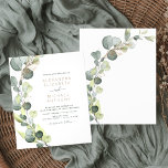 Budget Eucalyptus Greenery Wedding Invitations Flyer<br><div class="desc">Budget Eucalyptus Greenery Succulent Botanical Watercolor Spring Wedding Invitations on White background - includes beautiful and elegant script typography with modern botanical leaves and greenery for the special Wedding day celebration.</div>