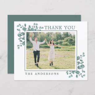Budget Eucalyptus Greenery Wedding Thank You