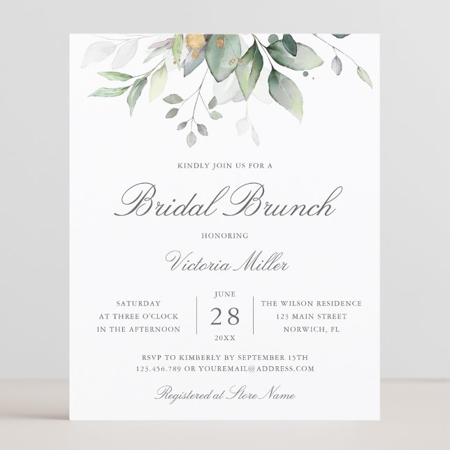 Budget Eucalyptus Leaves Bridal Brunch  (Creator Uploaded)