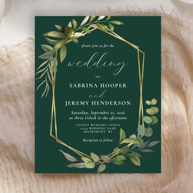 Budget Eucalyptus Olive Emerald Green Wedding (Creator Uploaded)