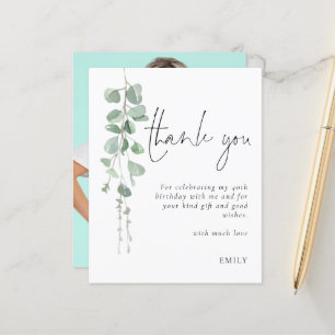 Budget Eucalyptus Photo 40th birthday Thank You