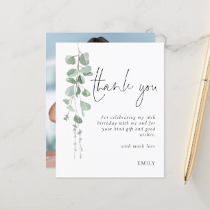 Budget Eucalyptus Photo  Sweet Sixteen Thank You