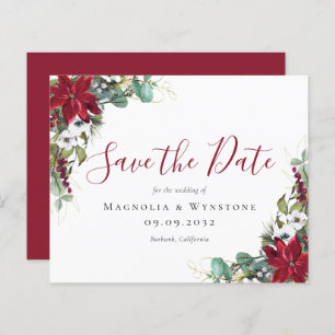 BUDGET Eucalyptus Poinsettia Save The Date