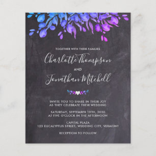 Budget Eucalyptus Slate Botanical Wedding Invite