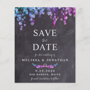 Budget Eucalyptus Slate Save The Date Postcard